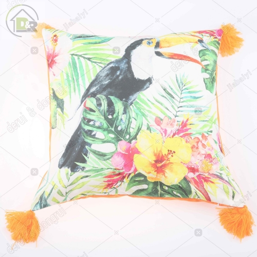 Printed polyester cushion