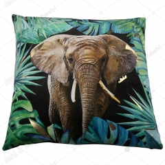 Print velvet cushion