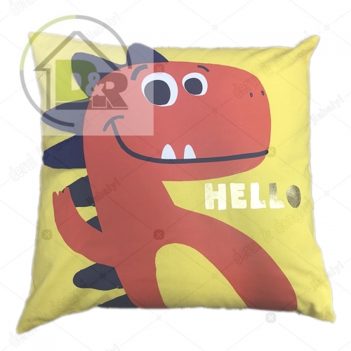 Rubber printed cotton cushion