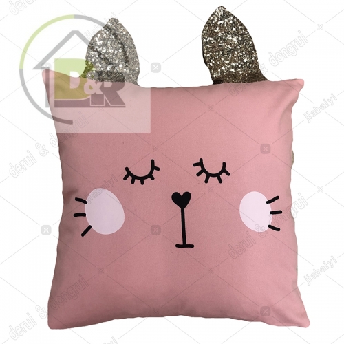 Rubber print cushion