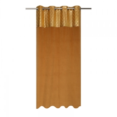 Velvet golden print patchwork curtain