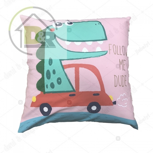 Rubber printed cotton cushion