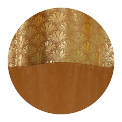 Velvet golden print patchwork curtain