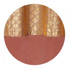 Velvet golden print patchwork curtain