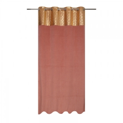 Velvet golden print patchwork curtain