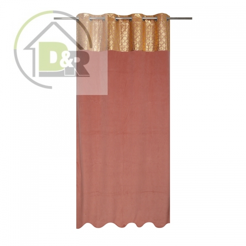 Velvet golden print patchwork curtain