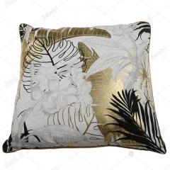 Bronzing and printed on canvas cushion