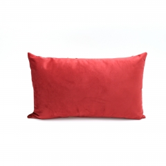 Gold printed velvet patched solid velvet cushion