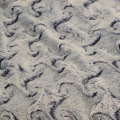 Bottom printed brushed pv velvet blanket