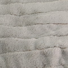 Jacquard rabbit fur blanket