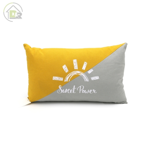 Rubber print cotton cushion