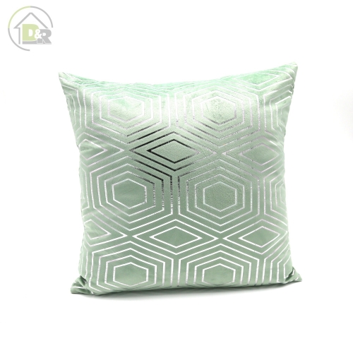 Velvet Silver Foir Print Cushion