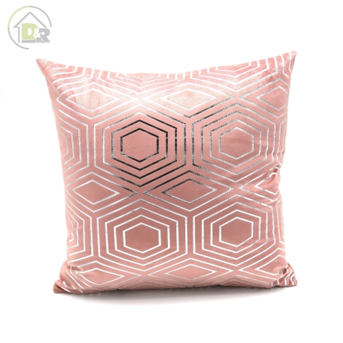 Velvet Silver Foir Print Cushion