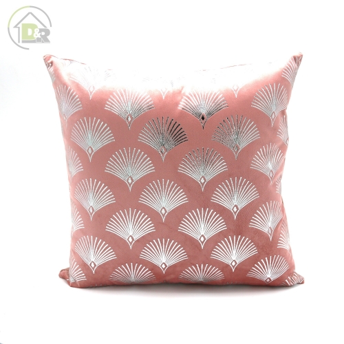 Velvet Silver Foir Print Cushion