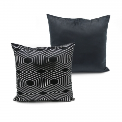 Velvet Silver Foir Print Cushion