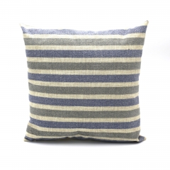 Chenille horizontal stripes cushion