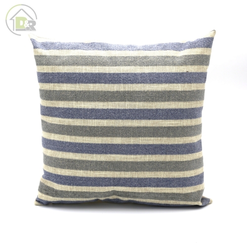 Chenille horizontal stripes cushion