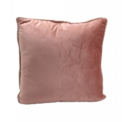 Soild velvet with piping Cushion