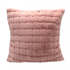 Jacquard Rabbit Fur Cushion