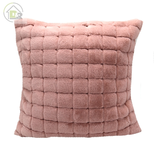 Jacquard Rabbit Fur Cushion