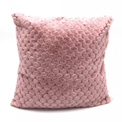 Jacquard Rabbit Fur Cushion