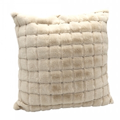 Jacquard Rabbit Fur Cushion