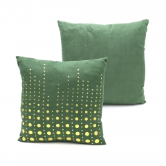 Sude foam printing gold dots cushion