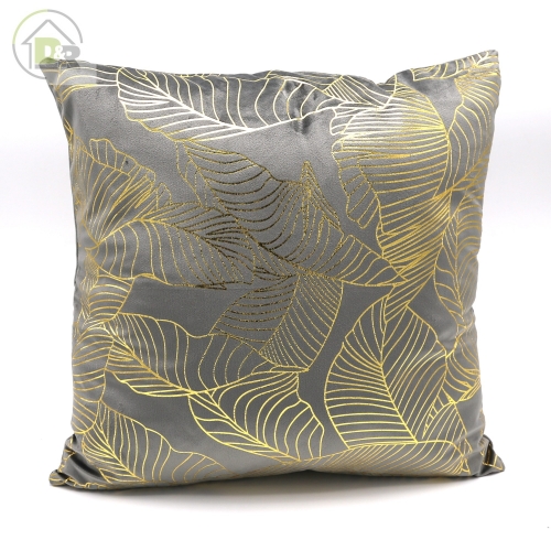 Gold Print On Velvet Cushion