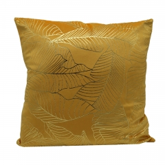 Gold Print On Velvet Cushion
