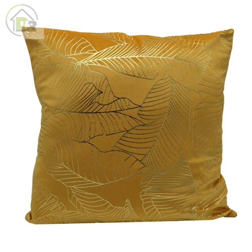 Gold Print On Velvet Cushion