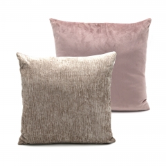 Chenille with silver stripe cushion
