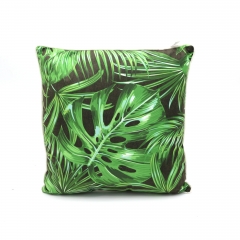 Velvet printing leaf cushion