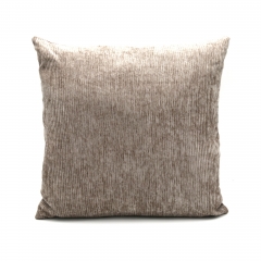 Chenille with silver stripe cushion