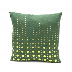 Sude foam printing gold dots cushion