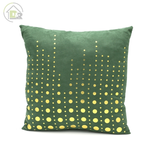 Sude foam printing gold dots cushion