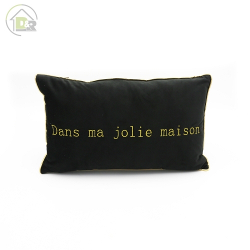 Embroidery On Velvet Cushion