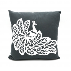 150gsm Cotton Peacock Cushion