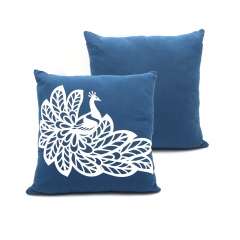 150gsm Cotton Peacock Cushion