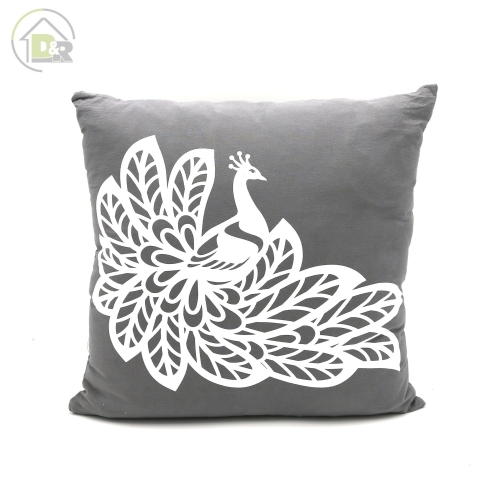 150gsm Cotton Peacock Cushion