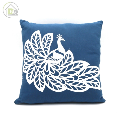 150gsm Cotton Peacock Cushion