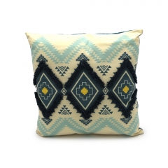 Poly-cotton Clan Style Tufted, Cushion