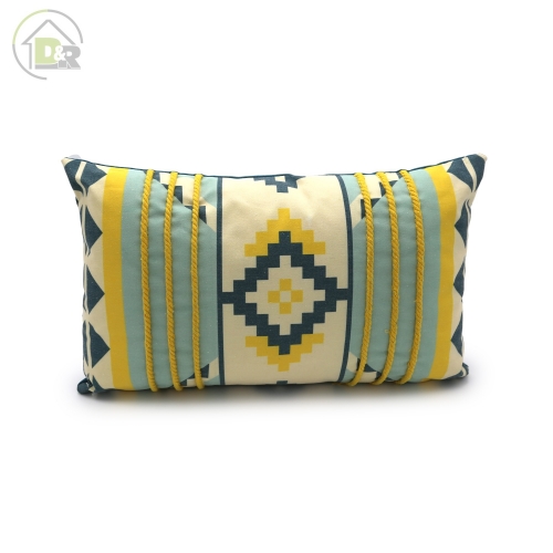 Poly-cotton Clan Style Tufted, Cushion