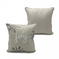 Polyester Linen Towel Embroidery Cushion