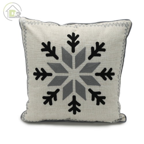 Polyester Linen Towel Embroidery Cushion