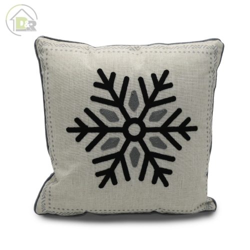 Polyester Linen Towel Embroidery Cushion