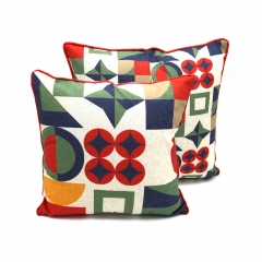 Poly-linen Print Gro Cushion