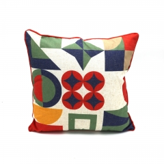 Poly-linen Print Gro Cushion