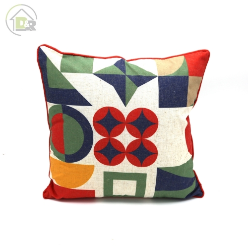 Poly-linen Print Gro Cushion