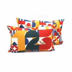 Poly-linen Print Gro Cushion