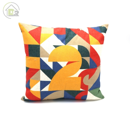 Poly-linen Print Gro Cushion